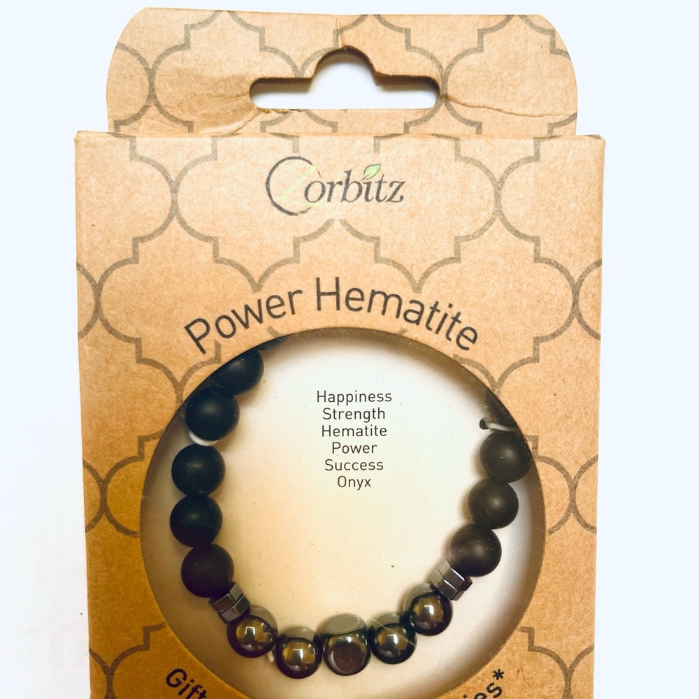 NWTag Black Hematite Bead Bracelet